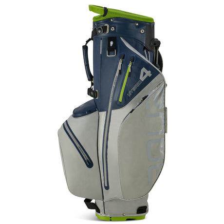 Big Max Aqua Hybrid 4 Waterproof Standbag, Navy / Grey / Lime