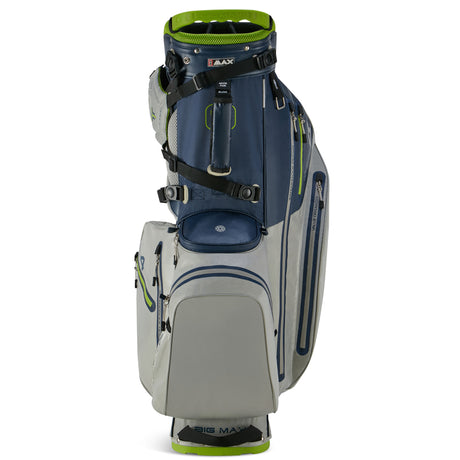 Big Max Aqua Hybrid 4 Waterproof Standbag, Navy / Grey / Lime