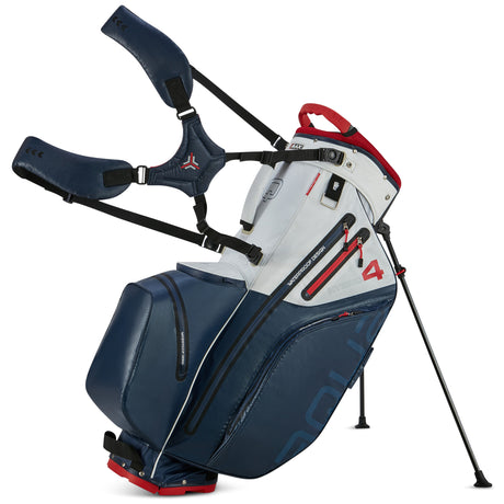 Big Max Aqua Hybrid 4 Waterproof Standbag, Navy / White / Red