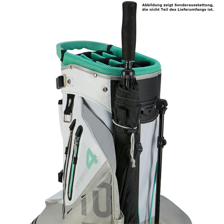 Big Max Aqua Hybrid 4 Waterproof Standbag, White / Grey / Mint