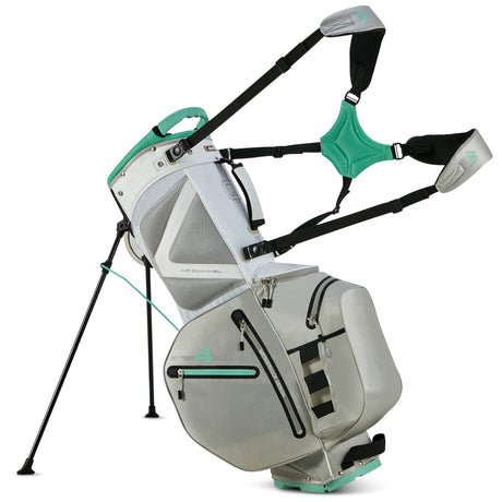 Big Max Aqua Hybrid 4 Waterproof Standbag, White / Grey / Mint