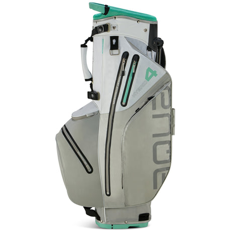 Big Max Aqua Hybrid 4 Waterproof Standbag, White / Grey / Mint