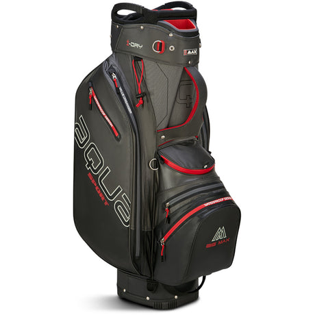 Big Max 2026 Aqua Sport 4 Waterproof Cartbag, Dunkelgrau / Schwarz / Rot