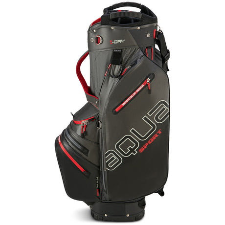 Big Max 2026 Aqua Sport 4 Waterproof Cartbag, Dunkelgrau / Schwarz / Rot