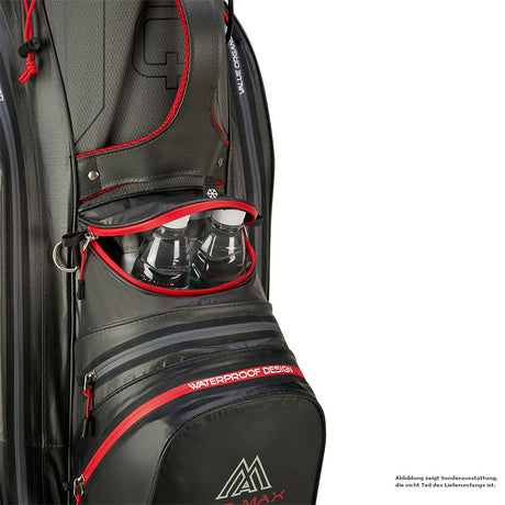 Big Max 2026 Aqua Sport 4 Waterproof Cartbag, Dunkelgrau / Schwarz / Rot
