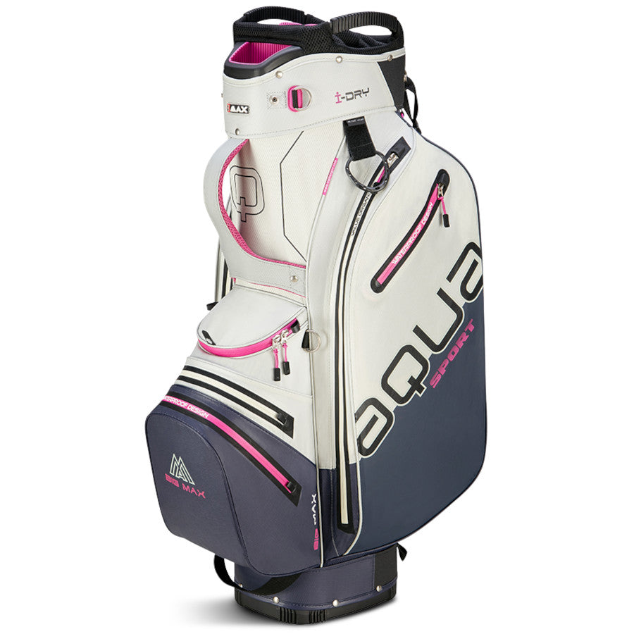 Big Max 2026 Aqua Sport 4 Waterproof Damen Cartbag, Offwhite / Stahlblau / Fuchsia