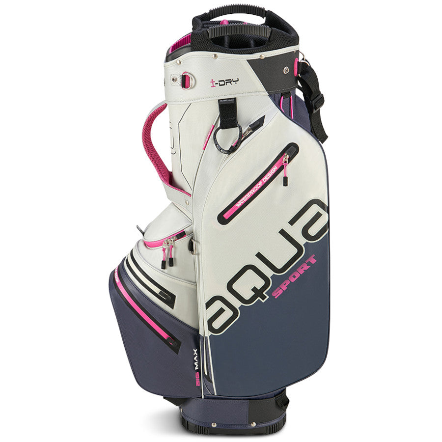 Big Max 2026 Aqua Sport 4 Waterproof Damen Cartbag, Offwhite / Stahlblau / Fuchsia