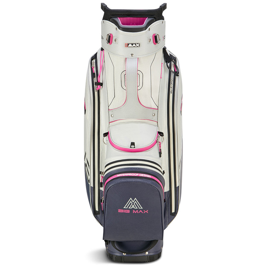 Big Max 2026 Aqua Sport 4 Waterproof Damen Cartbag, Offwhite / Stahlblau / Fuchsia