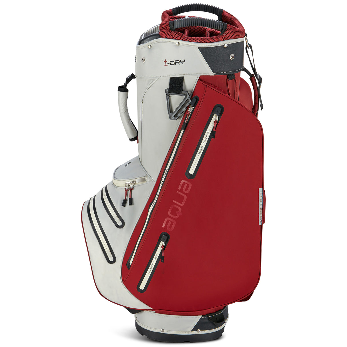 Big Max Aqua Style 4 Waterproof Cartbag, Offwhite / Merlot