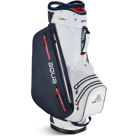 Big Max Aqua Style 4 Waterproof Cartbag, Weiß / Navy / Rot