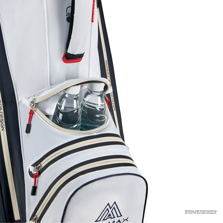 Big Max Aqua Style 4 Waterproof Cartbag, Weiß / Navy / Rot
