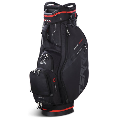 Big Max Terra Sport Cartbag / Golfbag, Schwarz / Rot - Golflaedchen.de