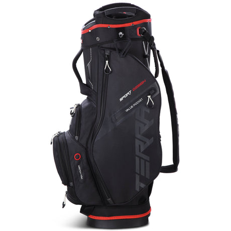 Big Max Terra Sport Cartbag / Golfbag, Schwarz / Rot - Golflaedchen.de