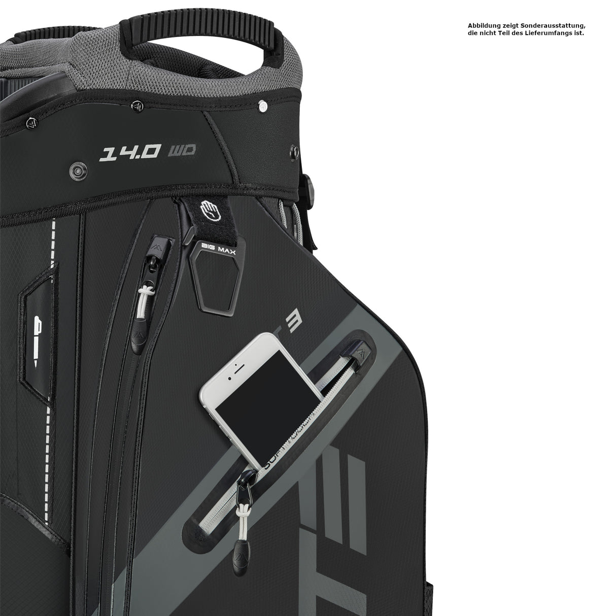 Big Max Dri Lite Sport 3 Waterproof Cartbag, Schwarz