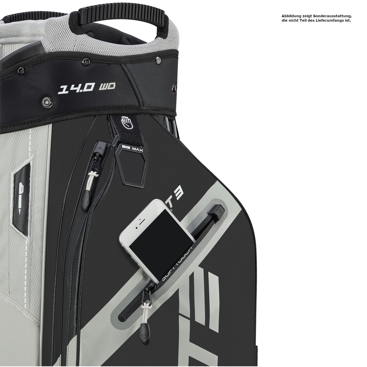 Big Max Dri Lite Sport 3 Waterproof Cartbag, Schwarz / Taupe