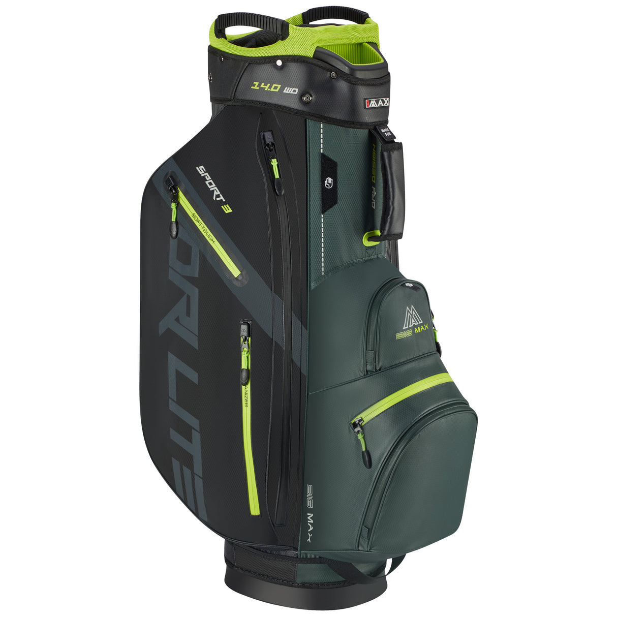 Big Max Dri Lite Sport 3 Waterproof Cartbag, Grün / Schwarz
