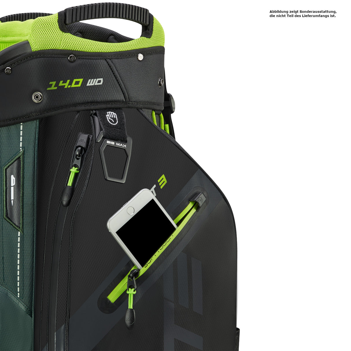 Big Max Dri Lite Sport 3 Waterproof Cartbag, Grün / Schwarz