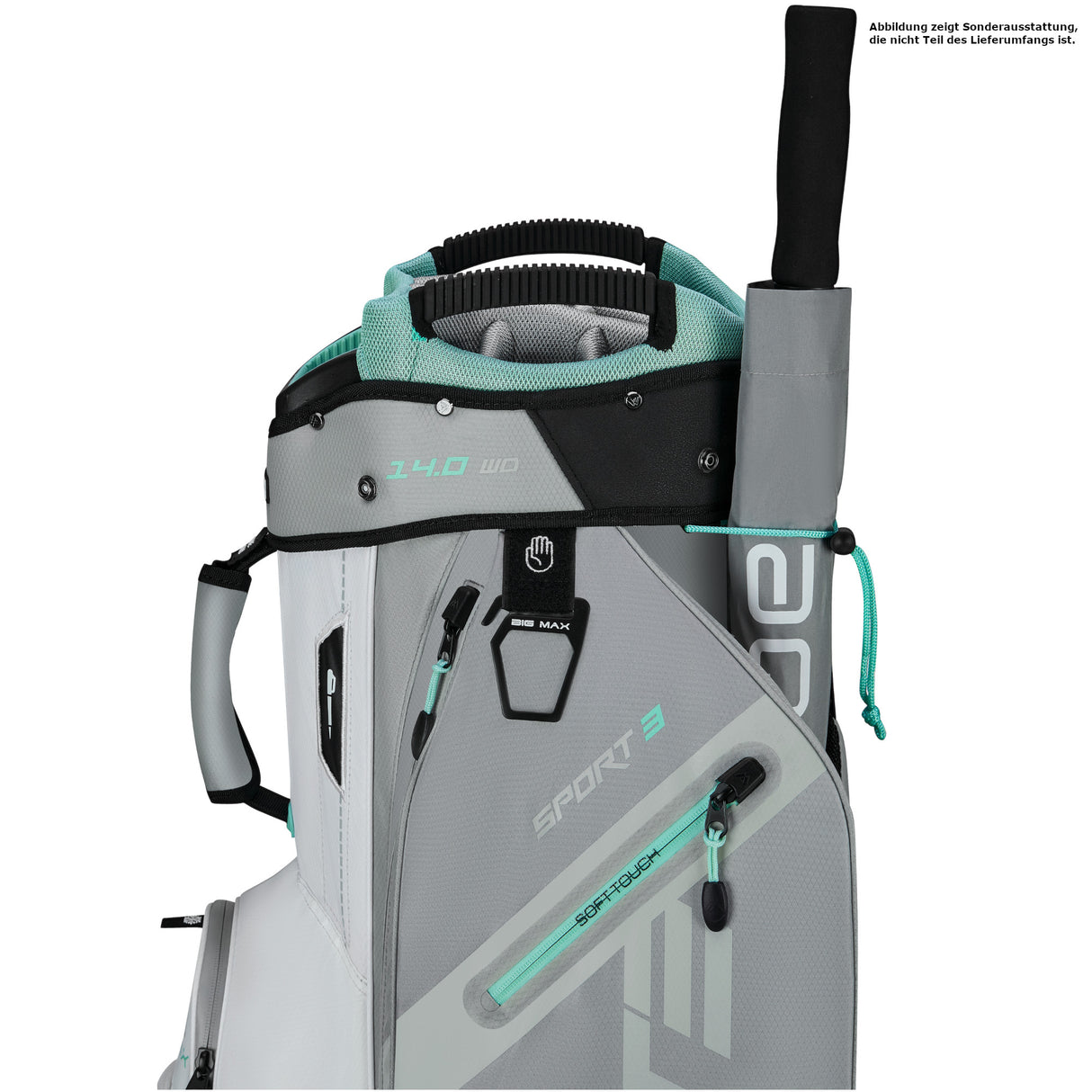 Big Max Dri Lite Sport 3 Waterproof Cartbag, Grau / Weiß / Mint