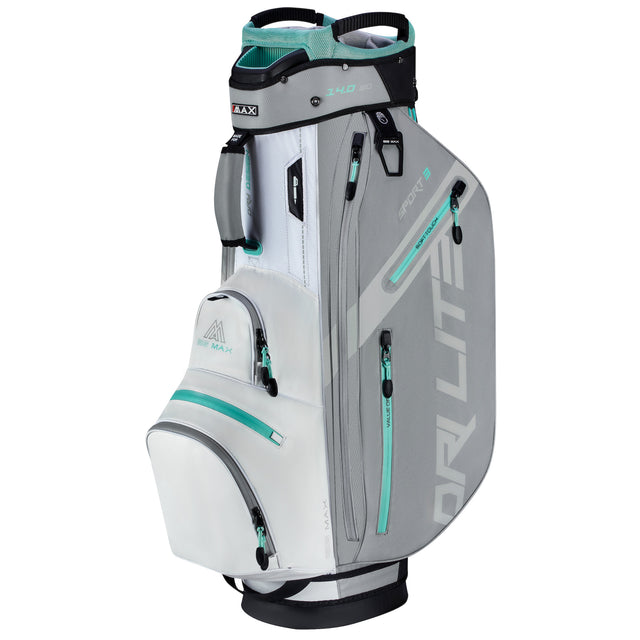 Big Max Dri Lite Sport 3 Waterproof Cartbag, Grau / Weiß / Mint