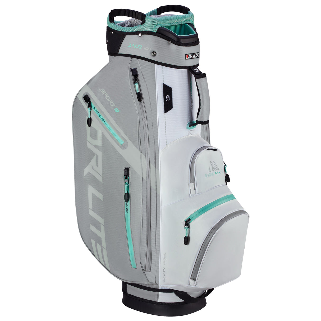 Big Max Dri Lite Sport 3 Waterproof Cartbag, Grau / Weiß / Mint