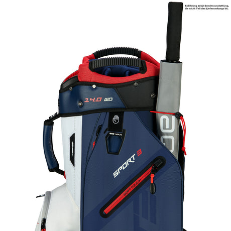 Big Max Dri Lite Sport 3 Waterproof Cartbag, Navy / Weiß / Rot