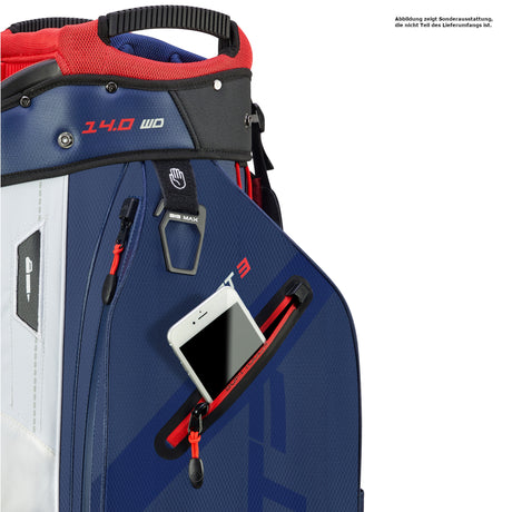 Big Max Dri Lite Sport 3 Waterproof Cartbag, Navy / Weiß / Rot