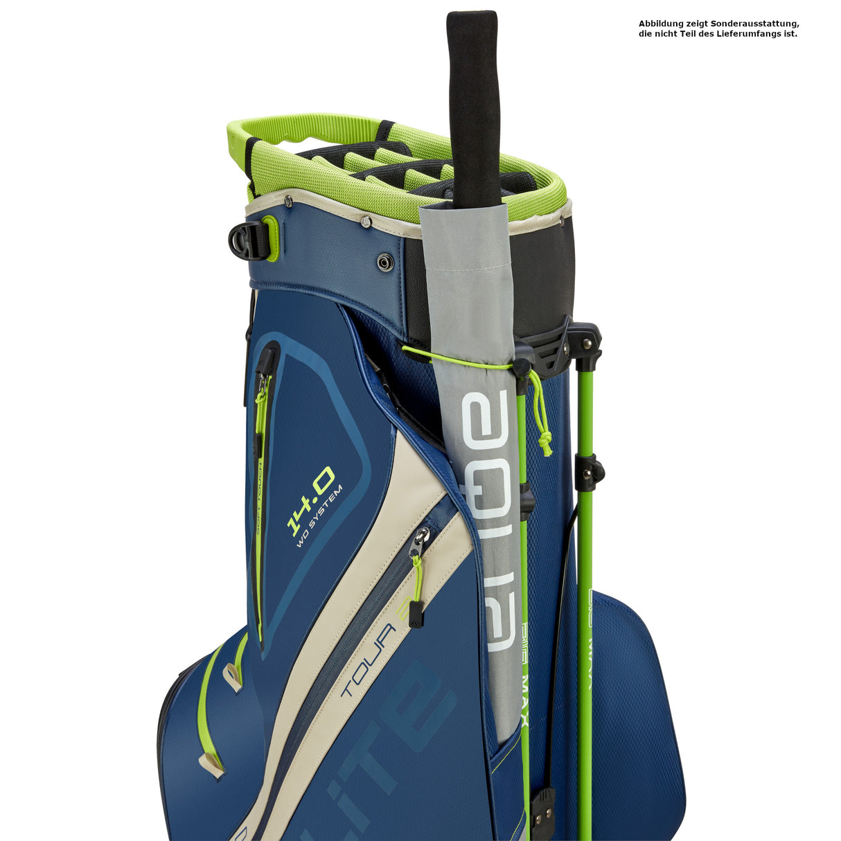 Big Max Dri Lite Hybrid Tour 2 Waterproof Standbag, Navy / Grün