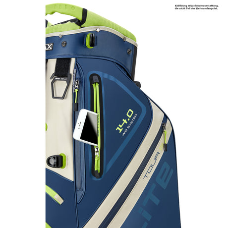 Big Max Dri Lite Hybrid Tour 2 Waterproof Standbag, Navy / Grün