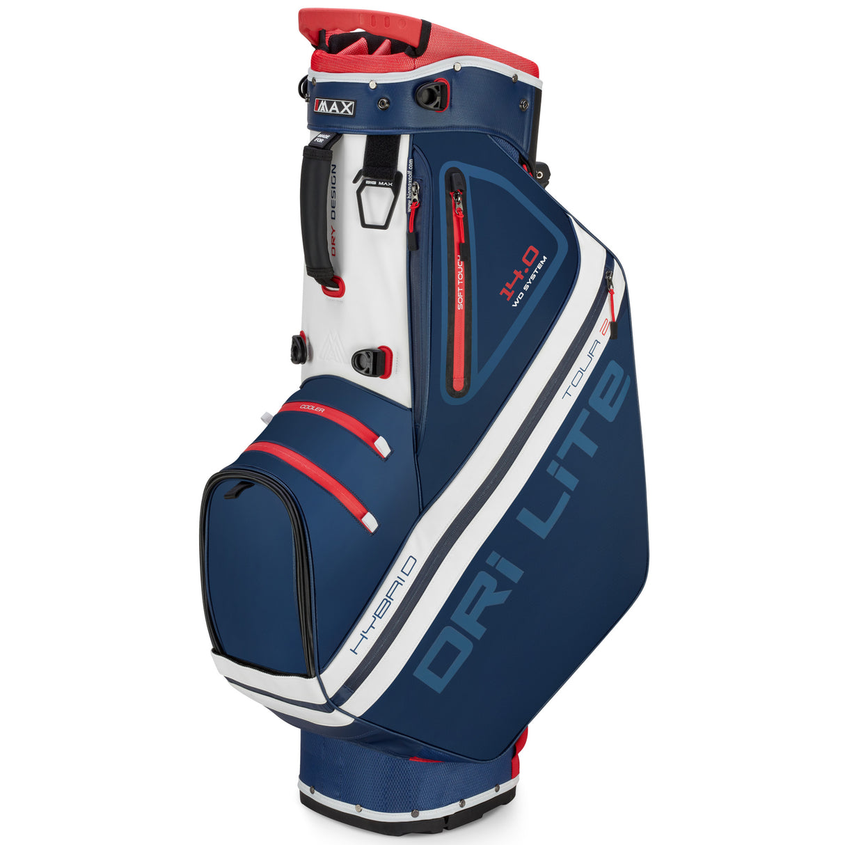 Big Max Dri Lite Hybrid Tour 2 Waterproof Standbag, Blau / Rot / Weiß
