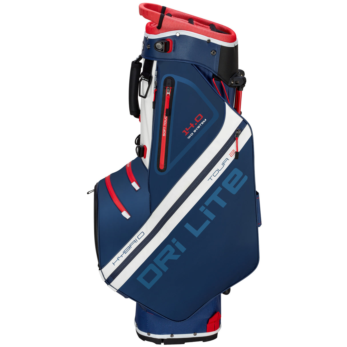 Big Max Dri Lite Hybrid Tour 2 Waterproof Standbag, Blau / Rot / Weiß