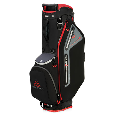 Big Max Dri Lite Feather 2 Waterproof Standbag, Schwarz / Rot