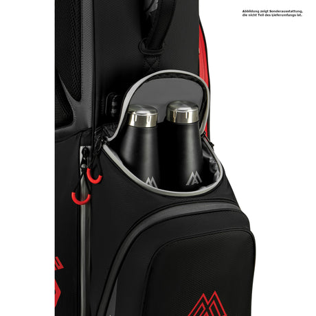 Big Max Dri Lite Feather 2 Waterproof Standbag, Schwarz / Rot