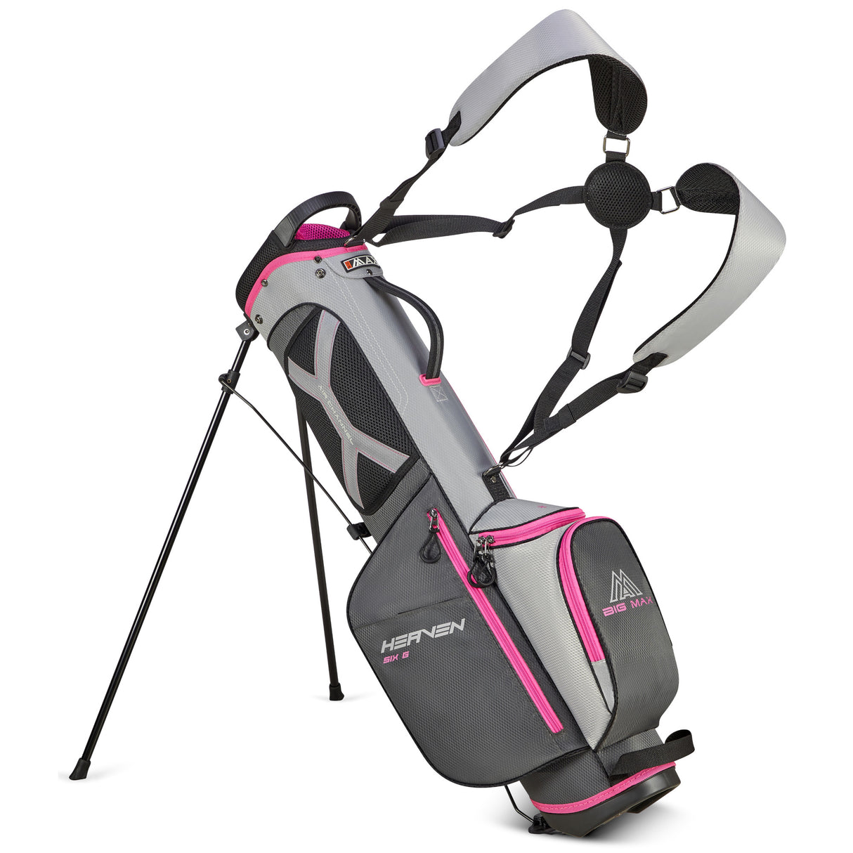 Big Max Heaven SIX G Damen Standbag, Anthrazit / Silbergrau / Fuchsia