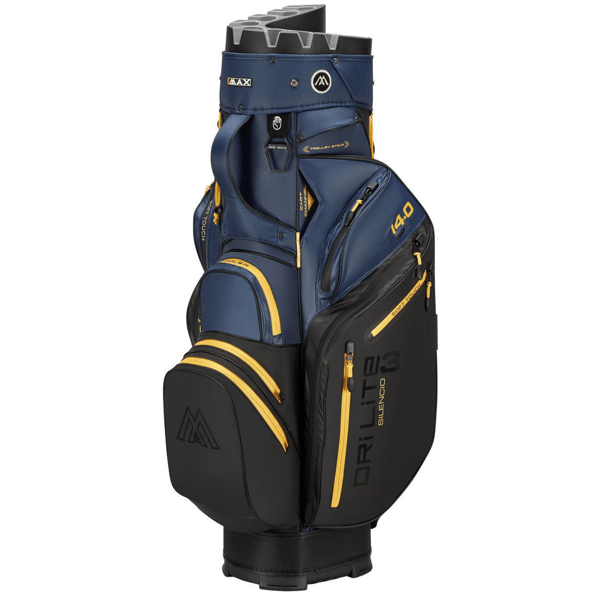 Big Max Dri Lite Silencio 3 Cartbag, Schwarz / Blau / Gelb