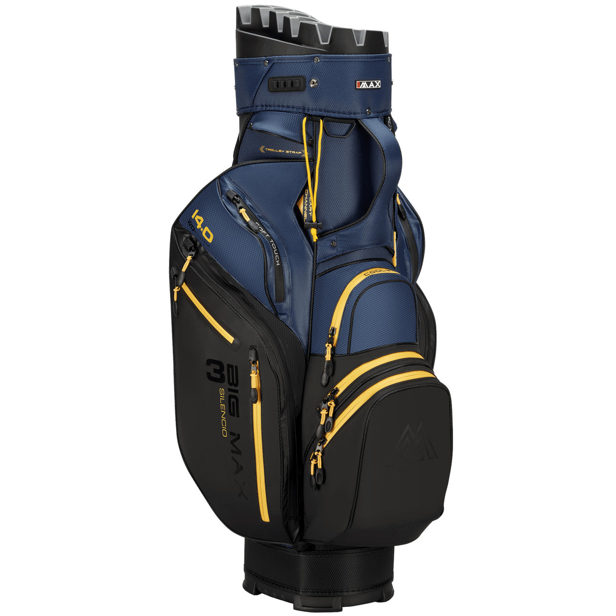 Big Max Dri Lite Silencio 3 Cartbag, Schwarz / Blau / Gelb
