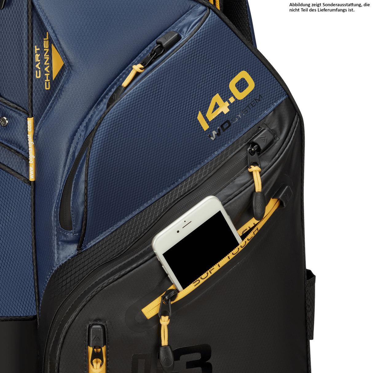 Big Max Dri Lite Silencio 3 Cartbag, Schwarz / Blau / Gelb