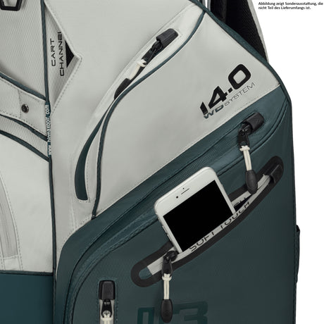 Big Max Dri Lite Silencio 3 Cartbag, Grün / Grau (Offwhite)