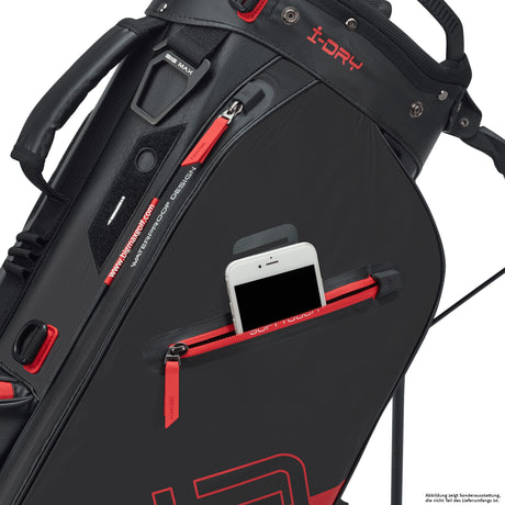 Big Max Aqua Eight H Waterproof Standbag, Schwarz / Rot