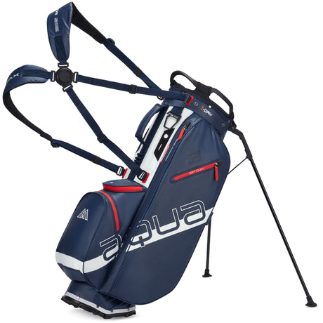 Big Max Aqua Eight H Waterproof Standbag, Navy / Weiß / Rot
