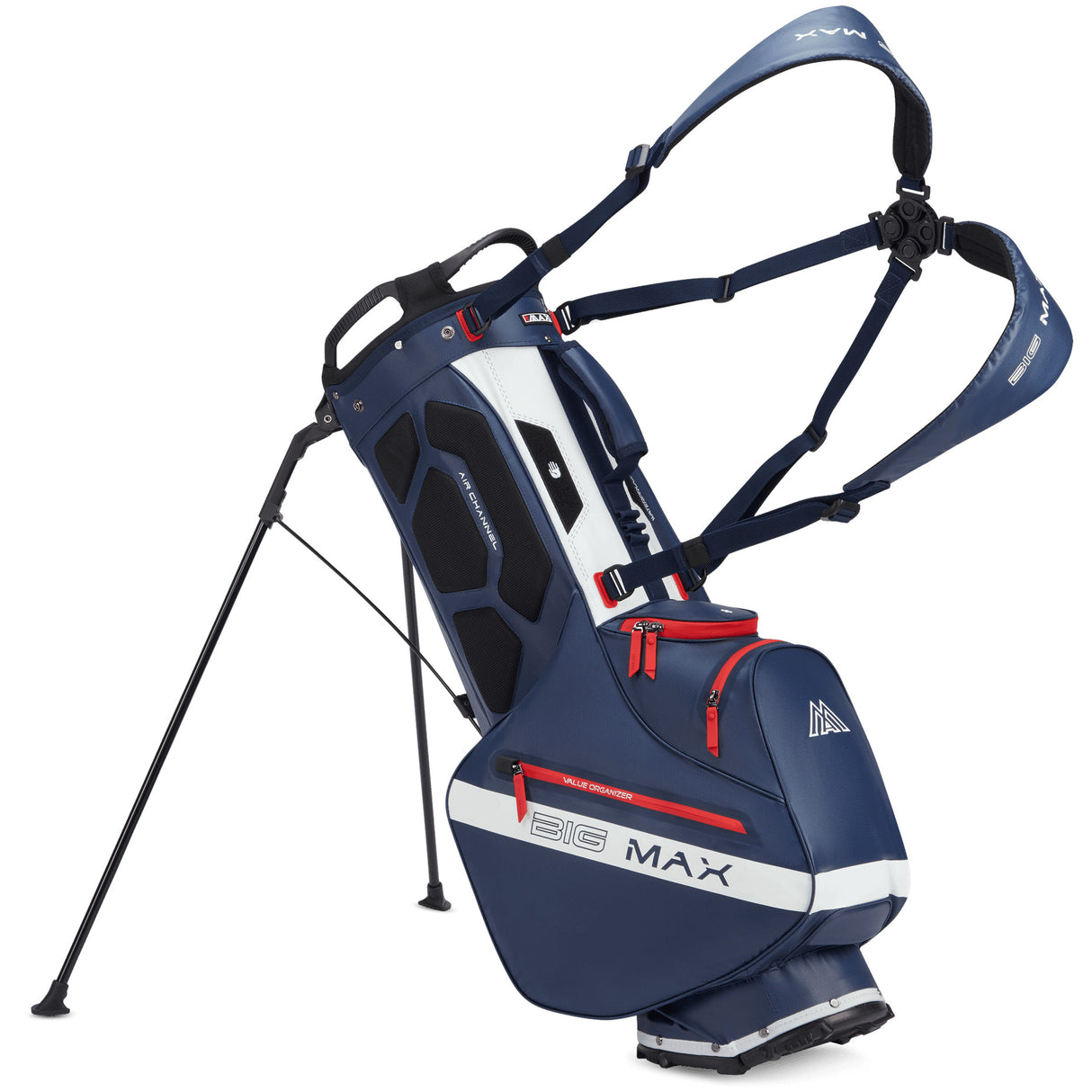 Big Max Aqua Eight H Waterproof Standbag, Navy / Weiß / Rot