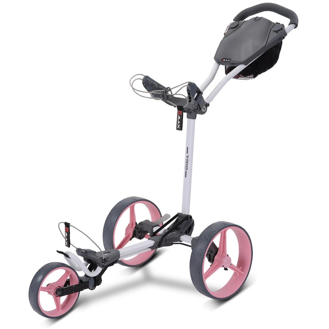 Big Max Blade Trio 3 - Rad Golftrolley, Weiß / Pink - Golflaedchen.de