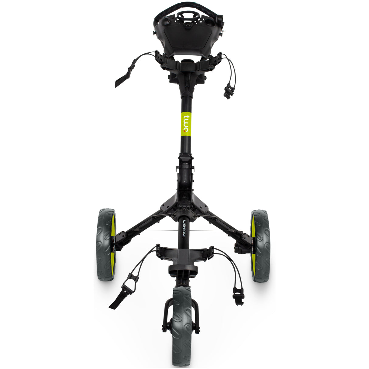 Wishbone TWO Golftrolley, Schwarz / Grün - Golflaedchen.de