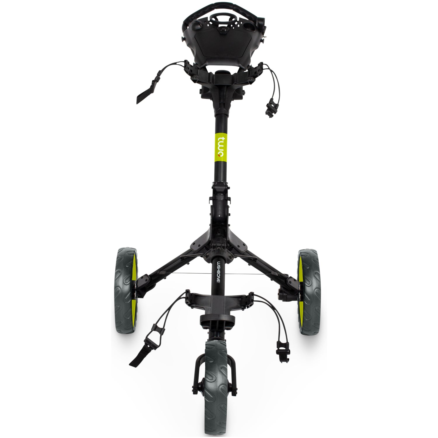 Wishbone TWO Golftrolley, Schwarz / Grün - Golflaedchen.de