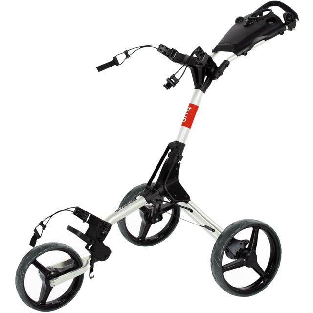 Wishbone TWO Golftrolley, Weiß / Rot - Golflaedchen.de