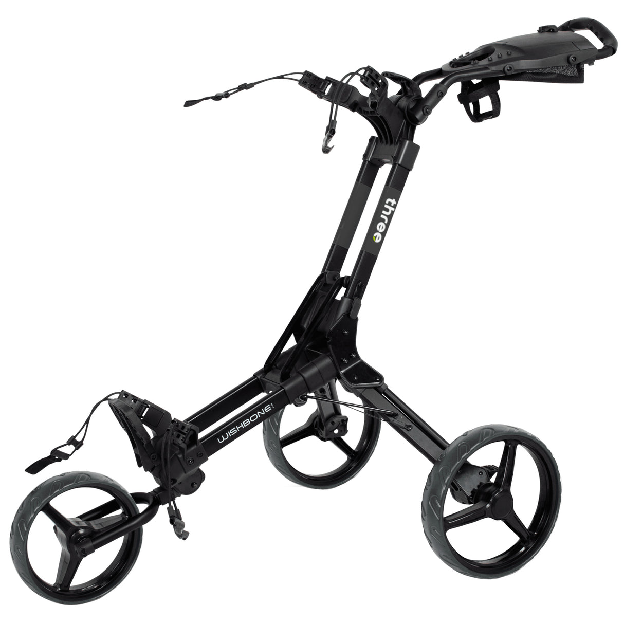 Wishbone THREE Golftrolley, Schwarz / Weiß - Golflaedchen.de
