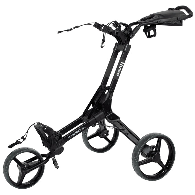 Wishbone THREE Golftrolley, Schwarz / Weiß - Golflaedchen.de