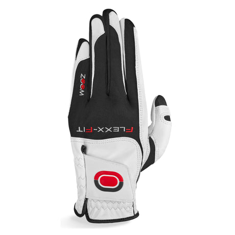 ZOOM Hybrid Golfhandschuh, Weiß / Schwarz / Rot, Herren - Links getragen - Golflaedchen.de