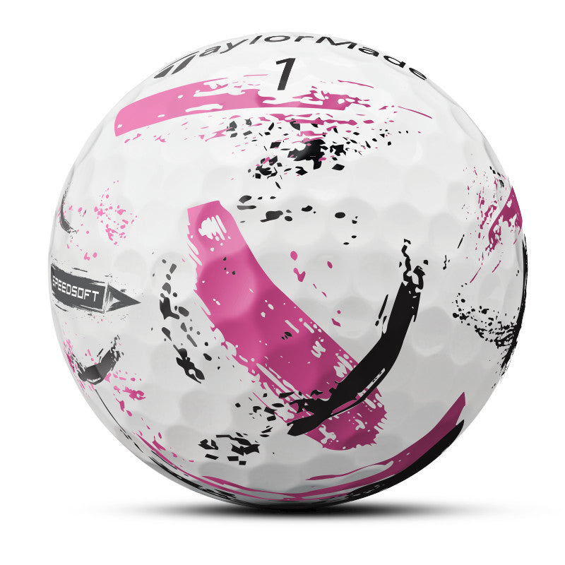 Taylor Made 2025 SpeedSoft INK Golfbälle, Multi-Color, 12 Stück