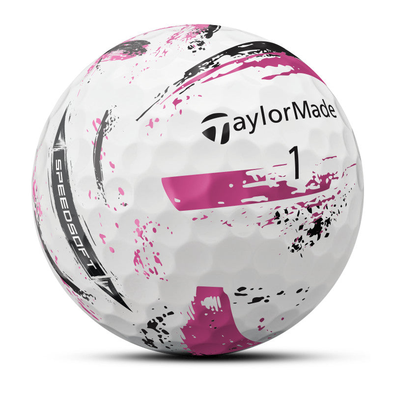 Taylor Made 2025 SpeedSoft INK Golfbälle, Multi-Color, 12 Stück