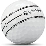 Taylor Made 2026 TP5 Stripe Golfbälle, Weiß, 12 Stück